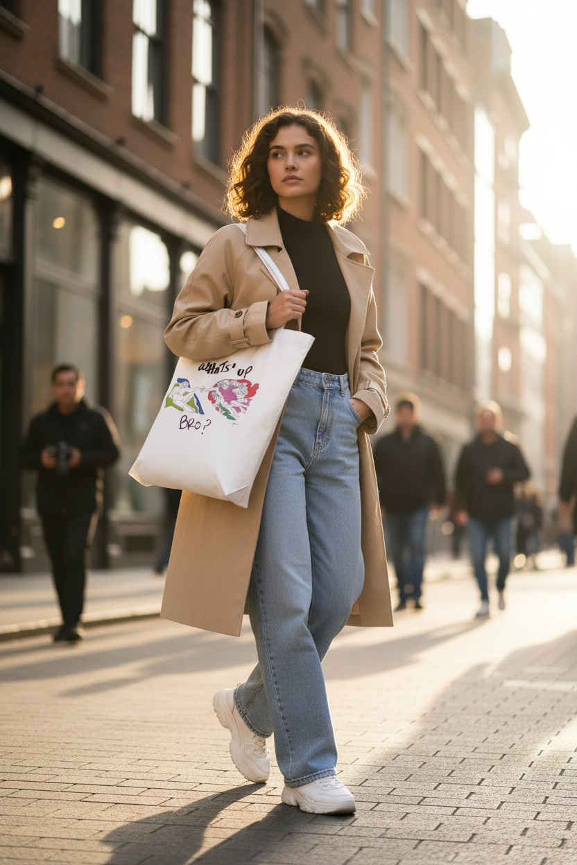 Artistic Classic Tote Bag - Unique Design by Hasi