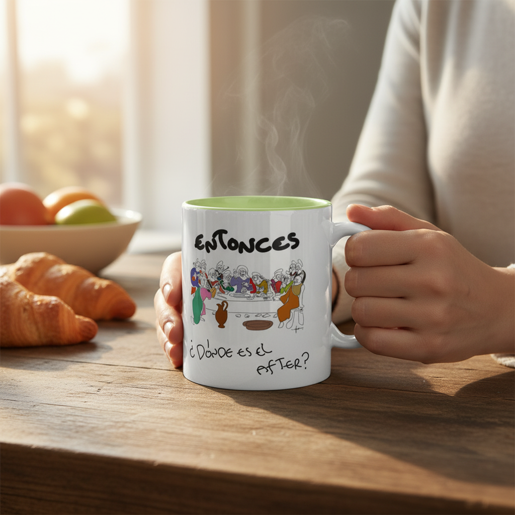 White 11oz Ceramic Mug - Unique Design by Hasi